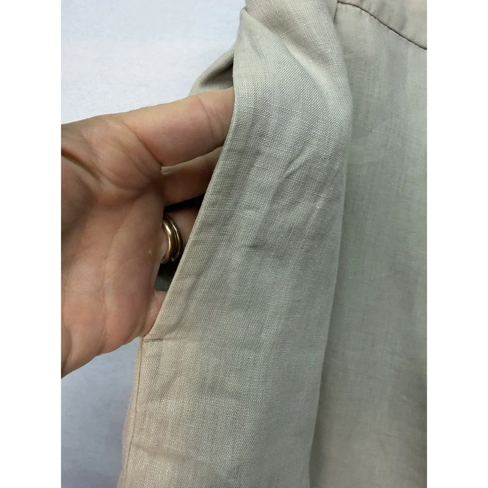 Banana Republic Men's Beige 100 %Linen Gavin Fit Chino Dress Pants 33x32
